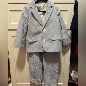 Mud Pie Navy and White Striped Kids Suit